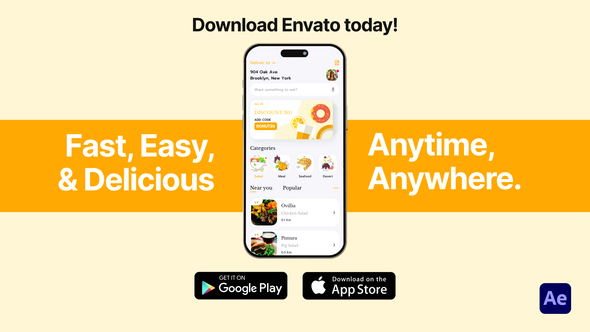 Restaurant Mobile App Promo – iOS and Android