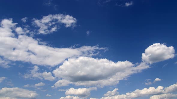 Cumulus Clouds Against the Blue Sky.