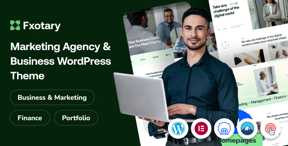 Fxotary – Modern Digital Agency WordPress Theme with Elementor Support