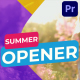 Summer Opener for Premiere Pro - VideoHive Item for Sale