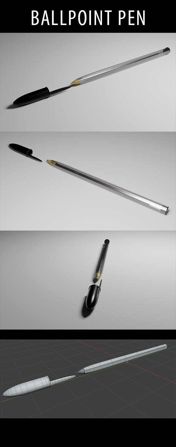 Pointball Pen 3d Model