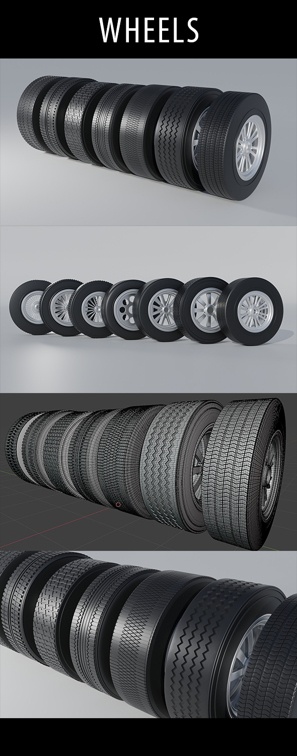 Car Wheels 3d Model