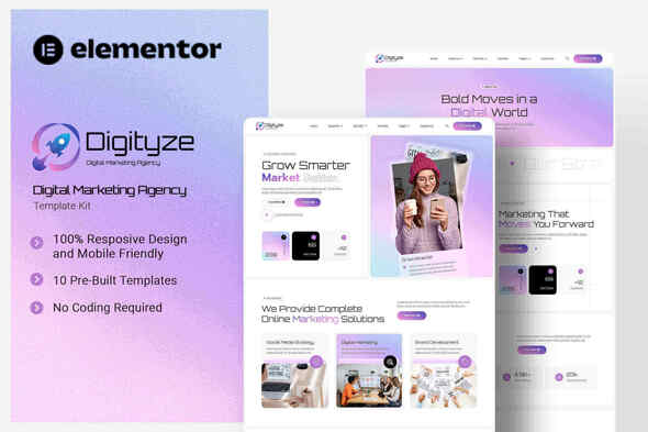 Digityze - Digital Marketing Agency Elementor Template Kit
