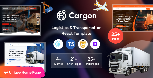 Cargon - Logistics, Cargo & Transportation React Template