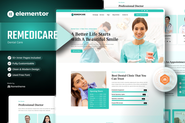 Remedicare - Dentist & Dental Clinic Template Kit