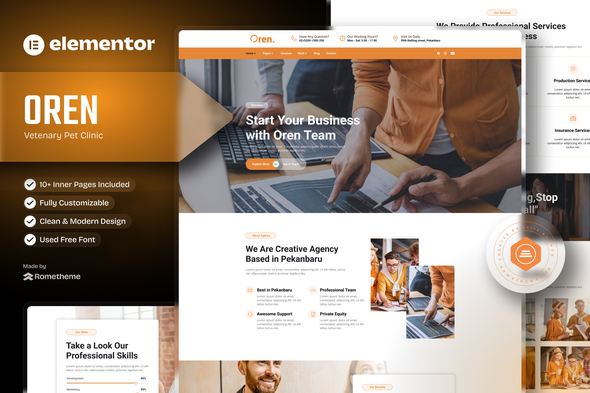 Oren - Creative Business Elementor Template Kit
