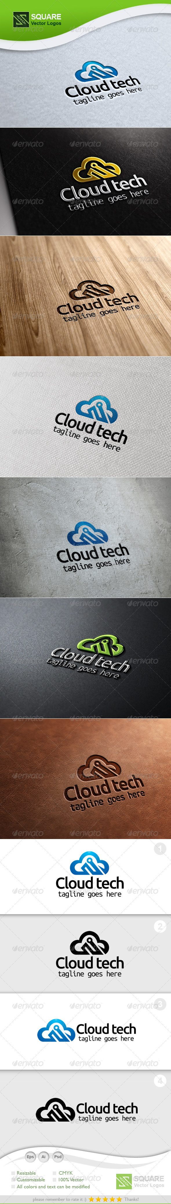 Cloud, Technology Vector Logo Template
