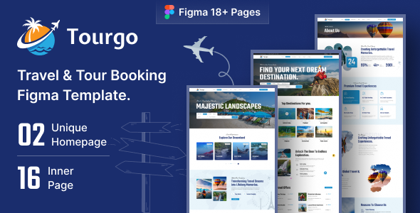 Tourgo - Travel & Tourism Figma Template