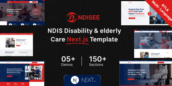 NDISEE - NDIS Disability, Kids & Child Care React Next js Template + RTL