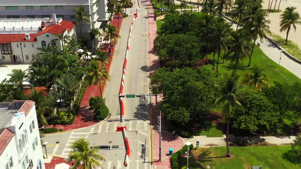 Aerial Video Miami Beach Shut Down Due To Coronavirus Covid 19