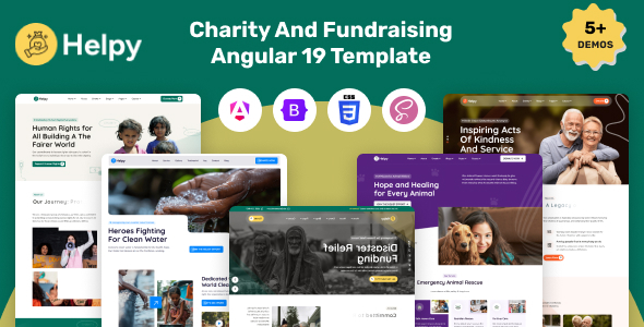 Helpy - Angular 19 Charity And Fundraising Template