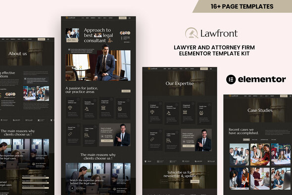 Lawfront - Lawyer & Attorney Firm Elementor Template Kit