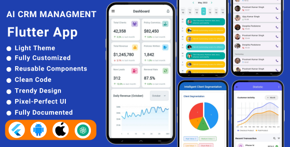 AI-Powered Client & Policy Management App | Flutter CRM Management System