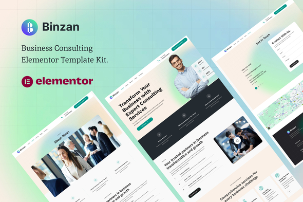 Binzan – Consulting Business Elementor Template Kit