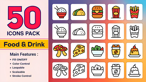 Dual Icons Pack Food and Drink Icons