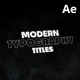 Modern Typography Titles - VideoHive Item for Sale