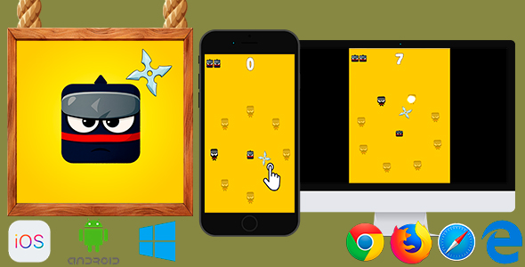 Shuriken Hero - HTML5 Game (Phaser 3)