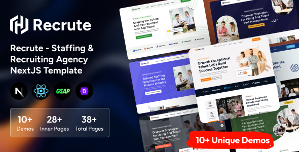 Recrute - Staffing & Recruiting Agency NextJS Template