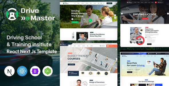 Drive Master - Driving School React Next Js Template