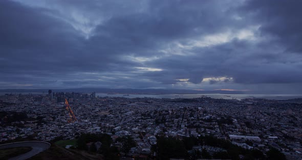 Morning Clouds Over San Francisco Time Lapse