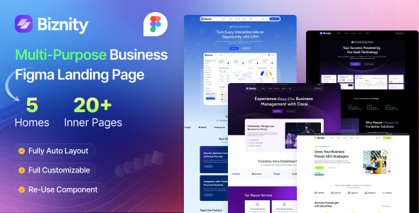 Biznity - Multipurpose Business Figma Template