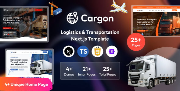 Cargon - Logistics, Cargo & Transportation Next.js Template