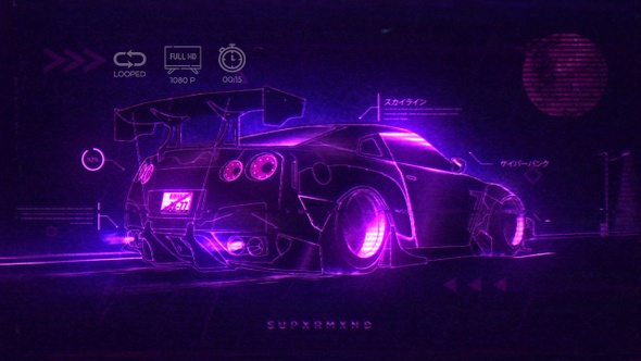 Skyline GTR-35 Neon Plasma Charge Godzilla
