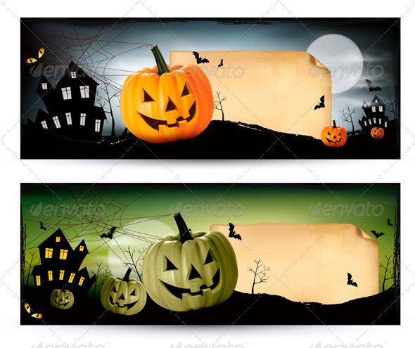 Two Halloween Banners