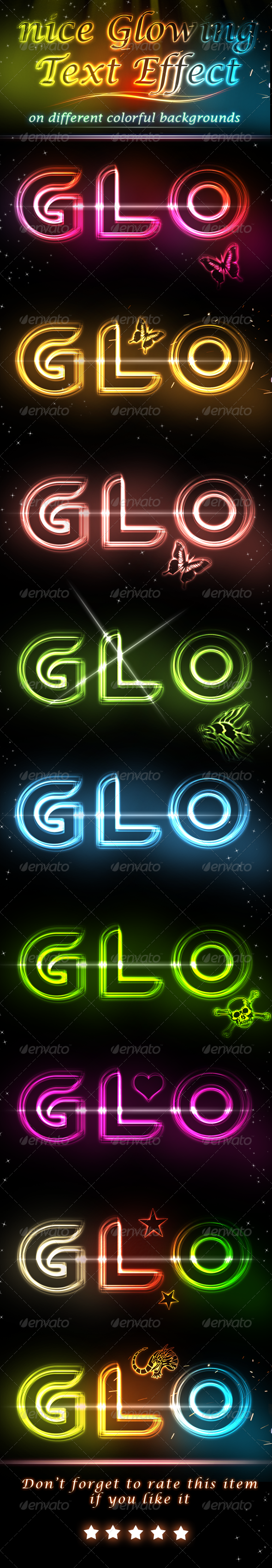 Glowing Light Text Effect V.2