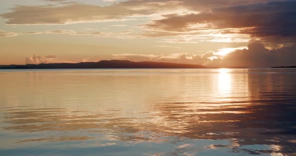 Beautiful sunset and sea in ishigaki island of japan