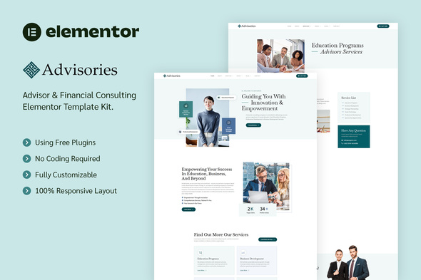 Advisories – Advisor & Financial Consulting Elementor Template Kit