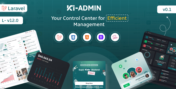 Ki-admin Laravel 12  Admin Dashboard Template
