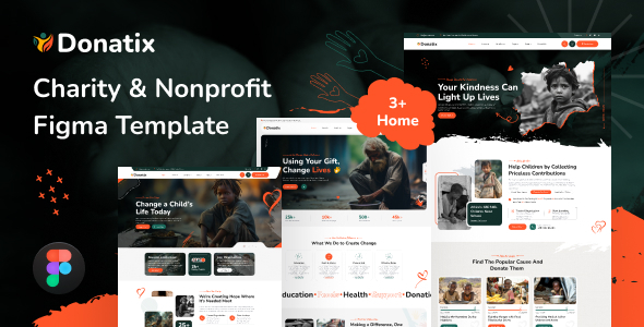 Donatix - Charity & Nonprofit Figma Template