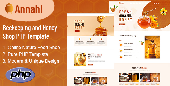 Annahl - Organic & Honey Shop PHP Template