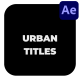 Urban Titles - VideoHive Item for Sale