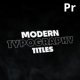 Modern Typography Titles | MOGRT - VideoHive Item for Sale