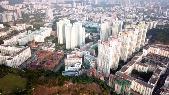 Top view of residential area in Hong Kong