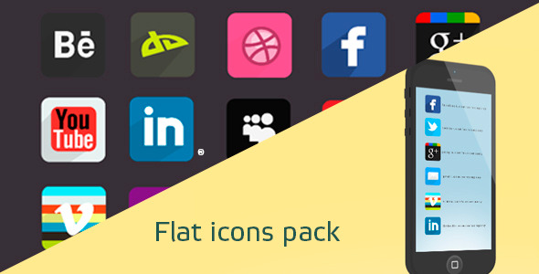 Flat Social Icons Pack 