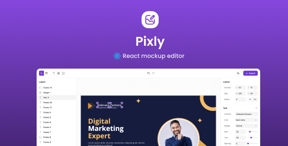 Pixly - React Mockup Editor