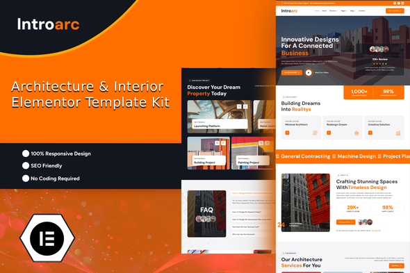 Introarc - Architecture & Interior Elementor Template Kit
