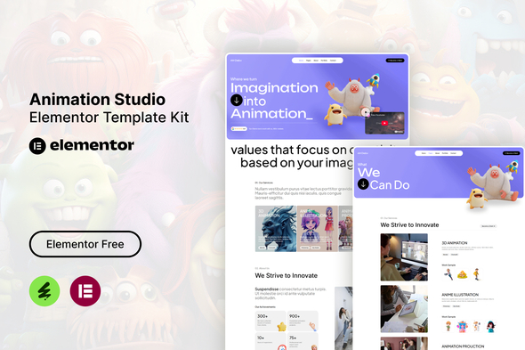 Debv - Animation Studio Elementor Template Kit