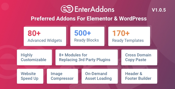 Enter Addons Pro | Preferred Addons For Elementor And WordPress