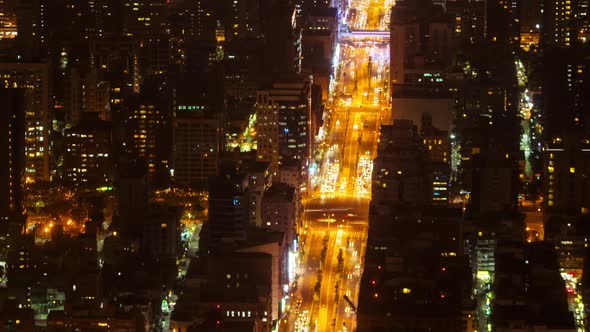 Night Traffic Time Lapse Taipei Taiwan Asia
