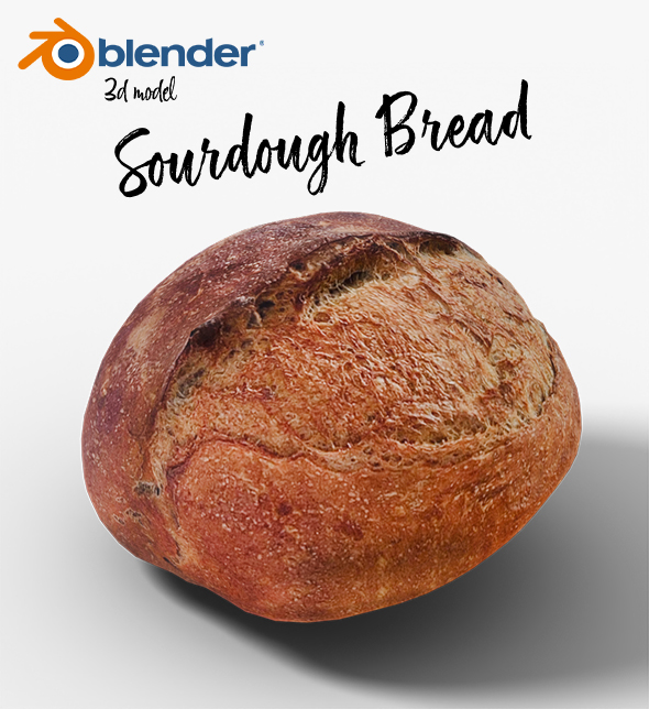 Sourdough Bread Loaf - 3D Model