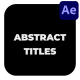 Abstract Titles - VideoHive Item for Sale