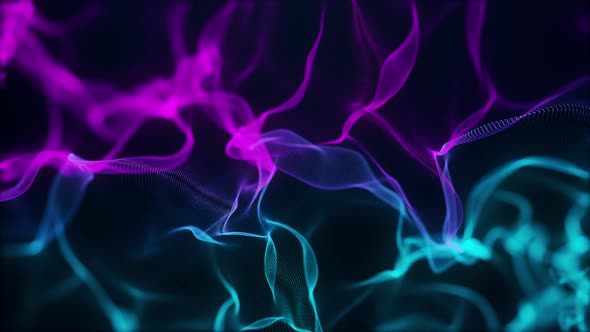 4K Purple Blue Fractal Background Loop