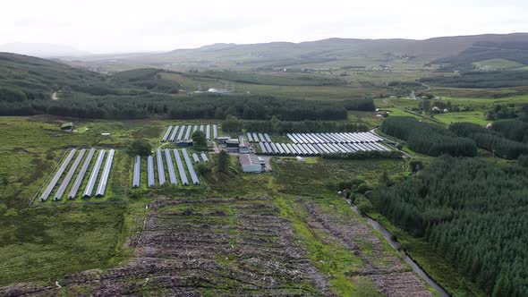 Aerial View of Typical Fur Farm with Minks