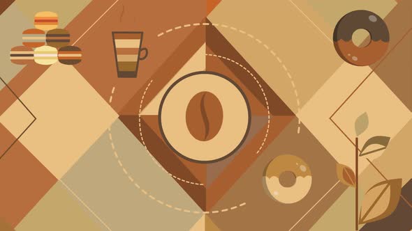 Shape Flat Coffee Background