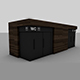 Modern Public Toilet 3D Model – Wood and Matte Black Design - 3DOcean Item for Sale