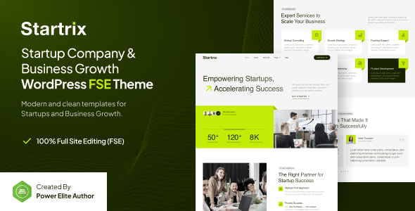 Startrix - Startup Company & Business Growth Gutenverse FSE WordPress Theme
